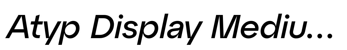 Atyp Display Medium Italic